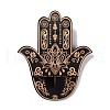 Hamsa Hand Wooden Crystal Sphere Display Stands AJEW-G047-01A-2