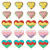  20Pcs 5 Style Zinc Alloy Enamel Pendants ENAM-TA0001-45-2