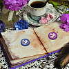Brass Wax Seal Stamp with Handle AJEW-WH0184-0544-3