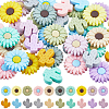 SUNNYCLUE 40Pcs 20 Styles Food Grade Eco-Friendly Focal Silicone Beads SIL-SC0002-15-1