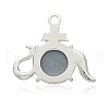 Tableware/Teapot Platinum Plated Alloy Resin Pendants PALLOY-J610B-01P-2