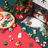 SUNNYCLUE 90Pcs 15 Styles Christmas Theme Opaque Resin Cabochons FIND-SC0011-32-4