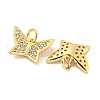 Rack Plating Brass Micro Pave Clear Cubic Zirconia Pendants KK-B093-13C-G-2
