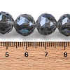 Transparent Electroplate Glass Beads Strands EGLA-N002-34D-F04-2