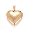 316 Stainless Steel Locket Pendants STAS-N0016-04G-2