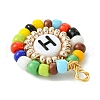 26 Pcs Acrylic Glass Seed Beaded Pendants PALLOY-MZ00303-5