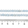 Grade A Natural Aquamarine Round Bead Strands G-L417-13-A02-4