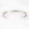 201 Stainless Steel Cuff Bangles BJEW-Q685-08-3