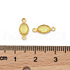 Brass K9 Glass Connector Charms KK-K295-01G-01-3