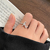 S925 Stainless Steel Cuff Rings for Women FS-WG79458-07-1