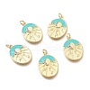 Brass Micro Pave Clear Cubic Zirconia Pendants ZIRC-I048-18G-1