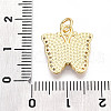 Brass Micro Pave Clear Cubic Zirconia Pendants KK-N268-77G-3