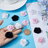Gorgecraft 30Pcs 3 Styles 3D Rose Flower Polyester Computerized Embroidered Ornament Accessories FIND-GF0006-03B-3