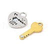 Spray Painted Alloy Split Pendants PALLOY-V006-09-2