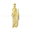 Brass Micro Pave Clear Cubic Zirconia Pendants KK-H472-44B-G-1