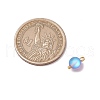 9Pcs 9 Colors Dyed Synthetic Moonstone Round Charms PALLOY-JF03478-2