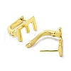 Brass Letter Stud Earrings for Women EJEW-A038-01E-G-2