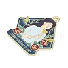 Mother's Day Alloy Enamel Pendants PALLOY-V001-02F-2
