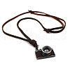 Mini Camera Alloy with Leather Cord Pendant Necklaces FS-WG28154-02-2