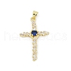 Brass Micro Pave Cubic Zirconia Pendants KK-D317-112G-1
