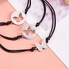 3Pcs 3 Style 430 Stainless Steel Butterfly Link Bracelets Set JB725A-2