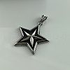Stylish Stainless Steel Punk Star Unisex Pendant Necklace MI2754-4