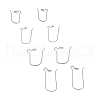 316 Surgical Stainless Steel Hoop Earrings Findings Kidney Ear Wires STAS-UN0002-98P-1