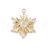 Christmas Theme Brass Micro Pave Cubic Zirconia Pendants X-KK-Z065-01-02G-1