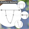 Gorgecraft 2Pcs 2 Colors Brass Hanging Chain Brooches FIND-GF0006-86-6