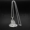 Virgin 304 Stainless Steel Pendant Necklaces for Men Women NJEW-K283-17P-3
