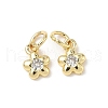 Brass Micro Pave Cubic Zirconia Charms KK-C104-20G-1