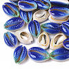 Printed Natural Cowrie Shell Beads X-SSHEL-R047-01-A01-1