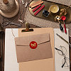 Brass Wax Seal Stamp with Handle AJEW-WH0184-1093-4