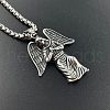 Retro Stainless Steel Angel Pendant Necklaces NR6833-3