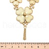 304 Stainless Steel Flower Pendant Bib Necklaces for Women NJEW-C083-01G-5