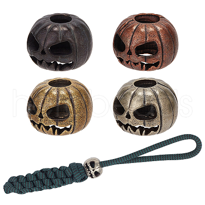  4Pcs 4 Colors Brass EDC European Beads FIND-NB0005-01-1