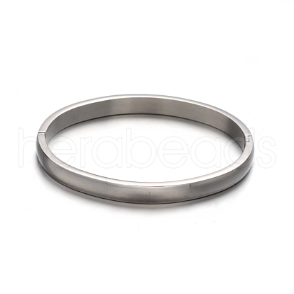 Tarnish Resistant Fashionable Unisex 304 Stainless Steel Bangles BJEW-L552-05P-6mm-1