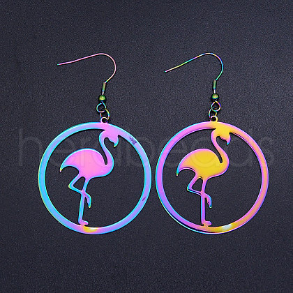 201 Stainless Steel Dangle Earrings STAS-S105-JN430-1