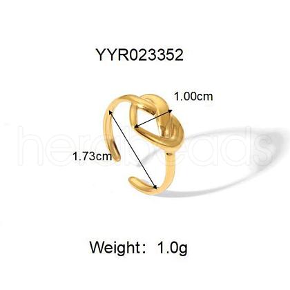 304 Stainless Steel Cuff Rings for Women HY5627-5-1