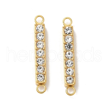 Ion Plating(IP) 304 Stainless Steel Crystal Rhinestone Connector Charms STAS-S131-08G-1