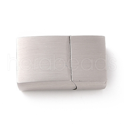 Tarnish Resistant 304 Stainless Steel Rectangle Magnetic Clasps with Glue-in Ends STAS-E089-42P-A-1