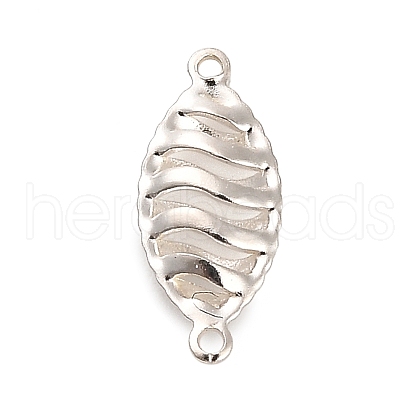 925 Sterling Silver 3D Holow Connector Charms STER-F058-02S-02-1