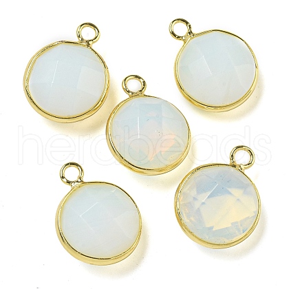 Faceted Opalite Pendants G-P547-02G-1