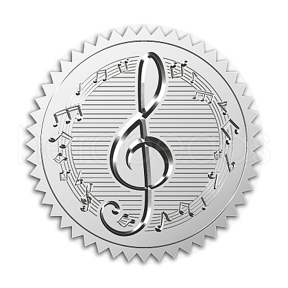 Custom Silver Foil Embossed Picture Sticker DIY-WH0336-011-1