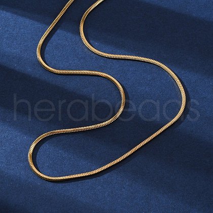 304 Stainless Steel Square Snake Chain Necklaces STAS-G244-83B-G-1