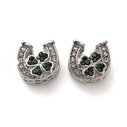 Alloy Rhinestone European Beads FIND-Q115-09P-1