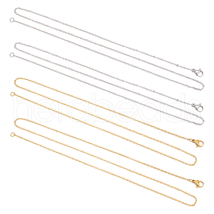 Unicraftale PVD Vacuum Plating 304 Stainless Steel Cable Chain Necklaces STAS-UN0005-35-1