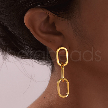 304 Stainless Steel Stud Earrings for Women EJEW-A129-03G-1