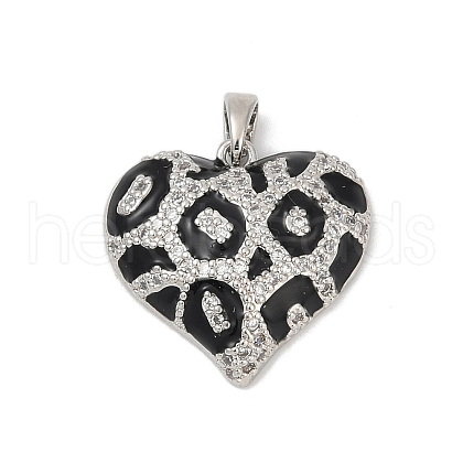 Brass Micro Pave Cubic Zirconia Pendants KK-R221-01P-01-1
