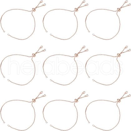 Unicraftale Brass Slider Bracelets Making MAK-UN0001-04RG-1